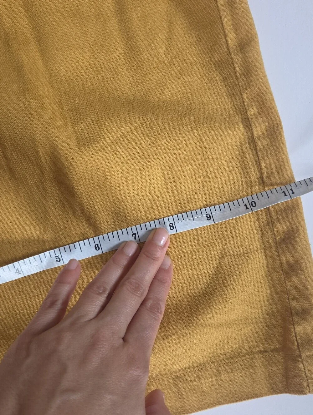 Greylin Linen Cotton Jumpsuit Tie Waist Wide Leg Mustard Anthropologie sz S